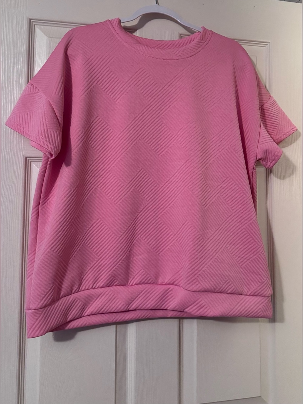 Pink Textured Two-Piece Set - Picture 2 of 3
